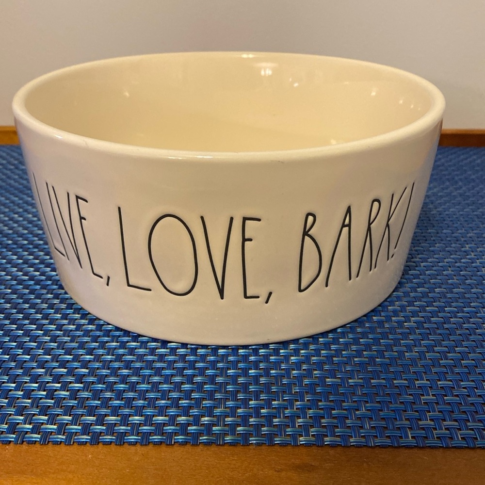 Rae Dunn “Live, Love, Bark!” Dog dish. Large and sturdy. Add to your collection